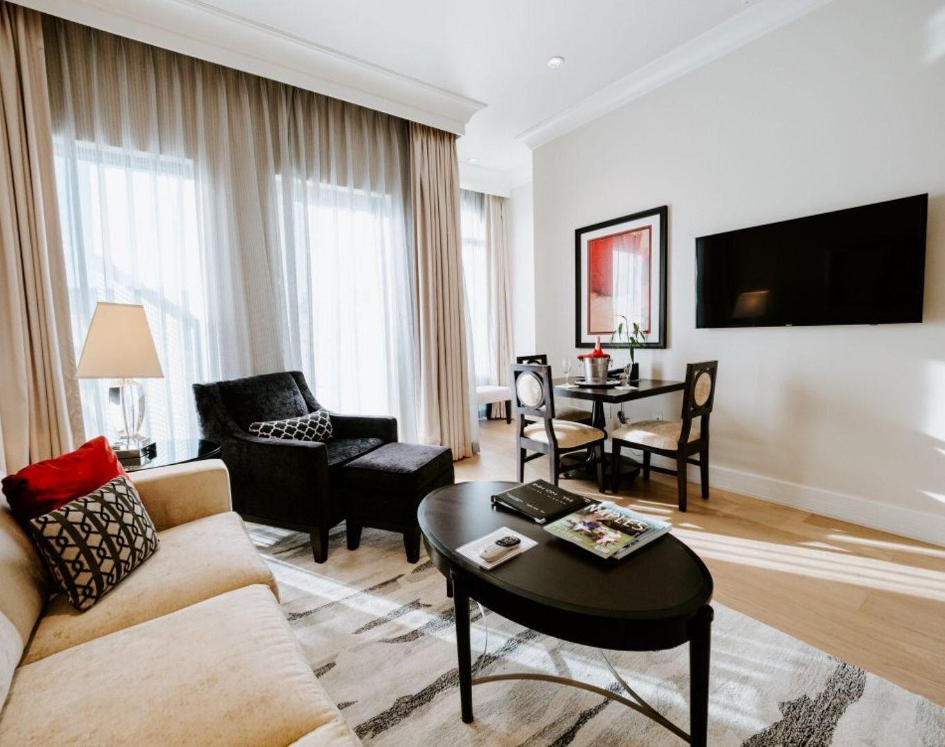 Finished home in Inn on Fifth, Naples. Hard-wearing floors for a Fifth Avenue hotel.
