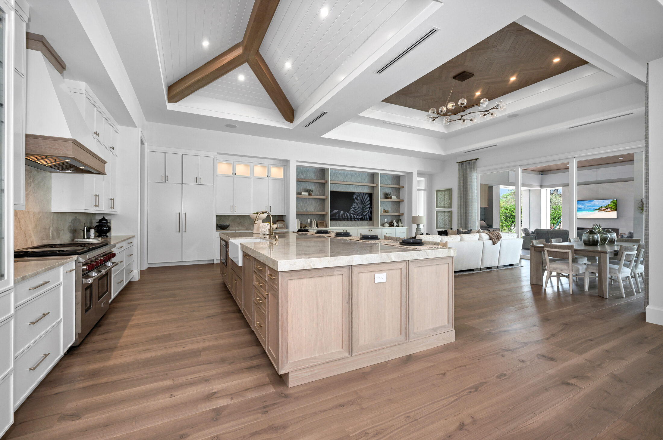 Finished home in Pine Ridge, Naples. Quiet low-contrast oak, calm rooms.