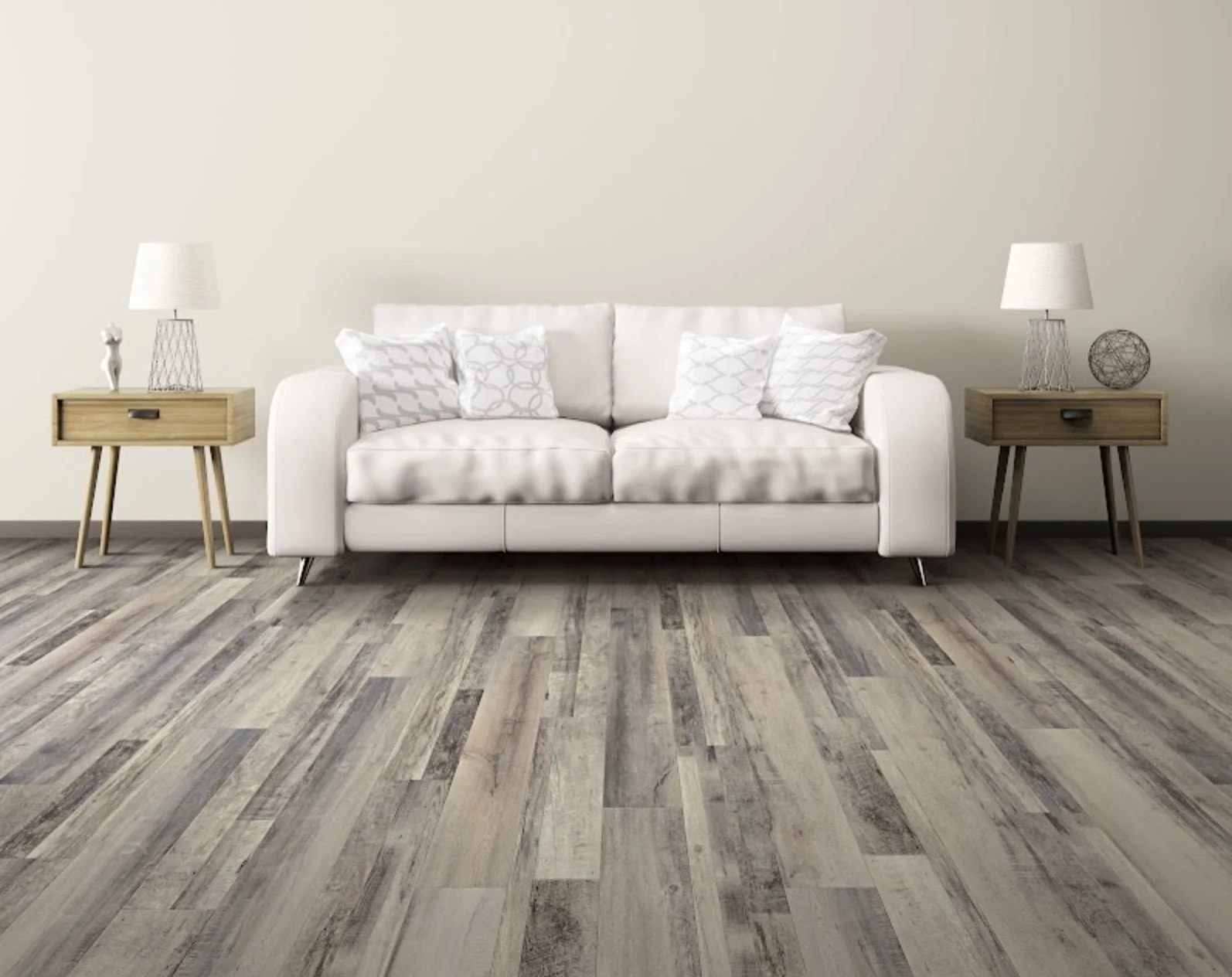 Wire-brushed European white oak — close-up grain detail